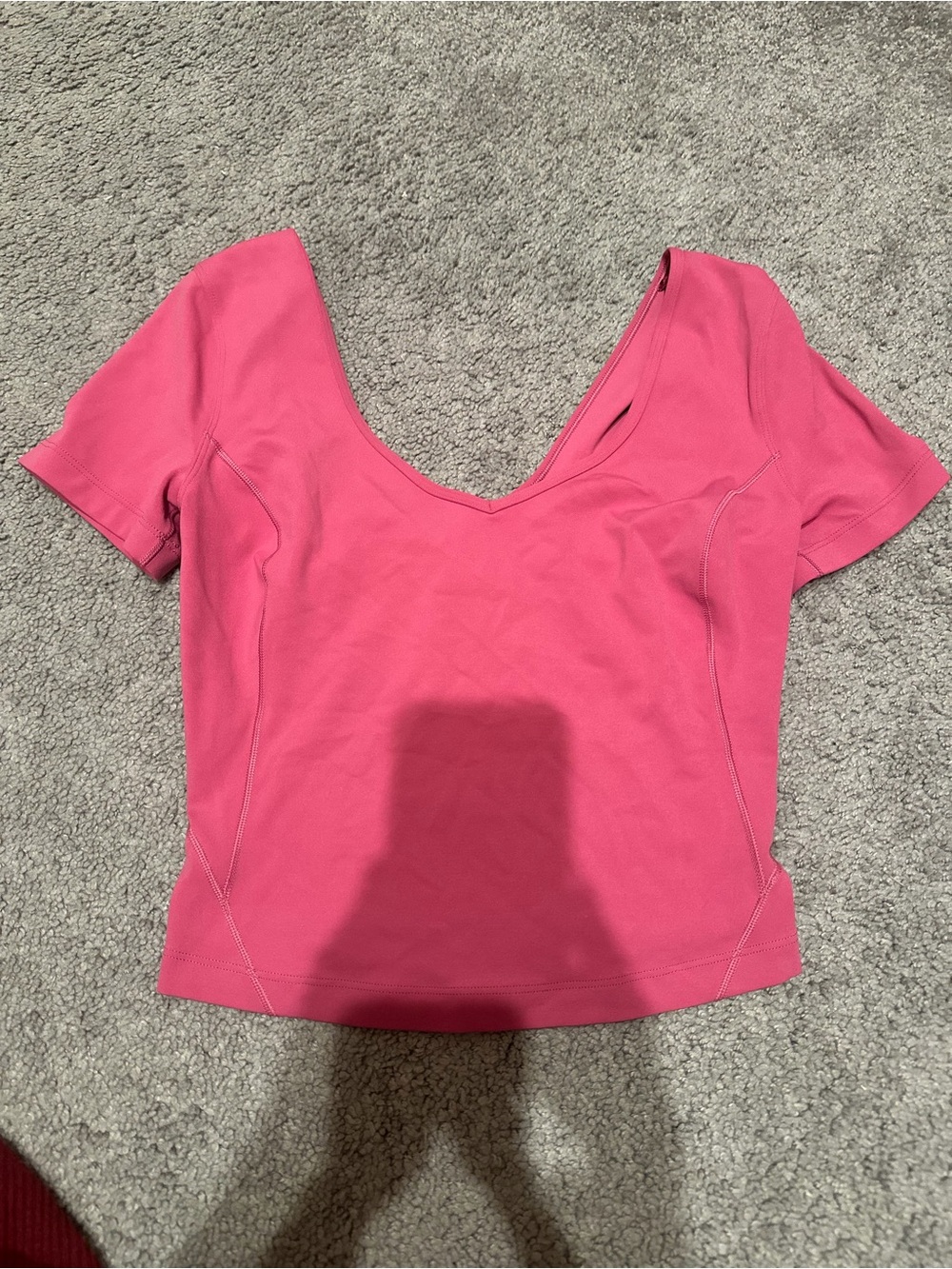 Lululemon Women's Pink Scoop Neck Short Sleeve Top